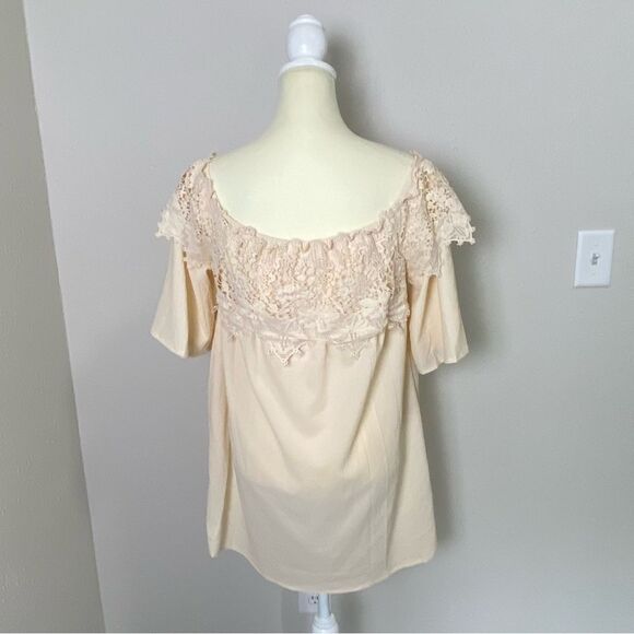 NWT Umgee Crochet Top Lace Short Flutter Sleeve Boho Mini Dress Women's Size S - Picture 2 of 14
